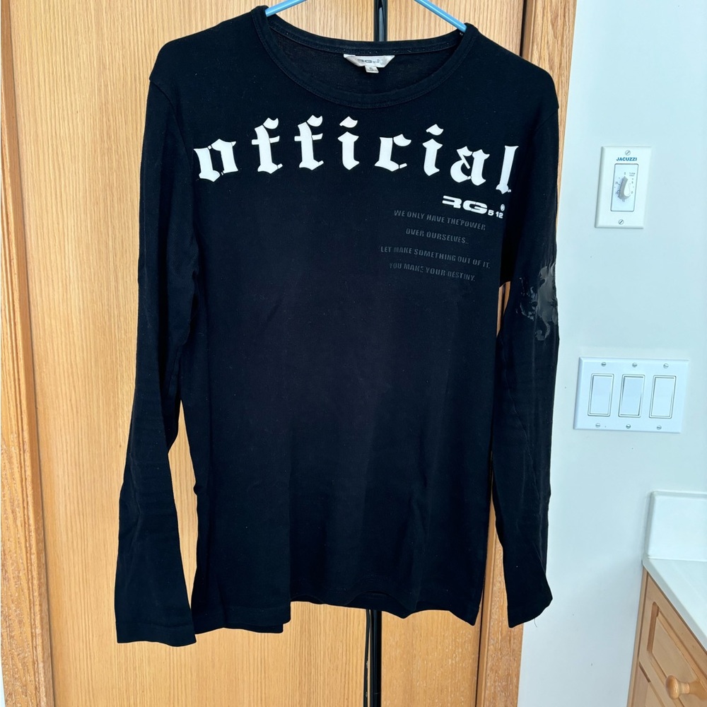 RG512 BLACK LONG SLEEVE SHIRT - Size Small